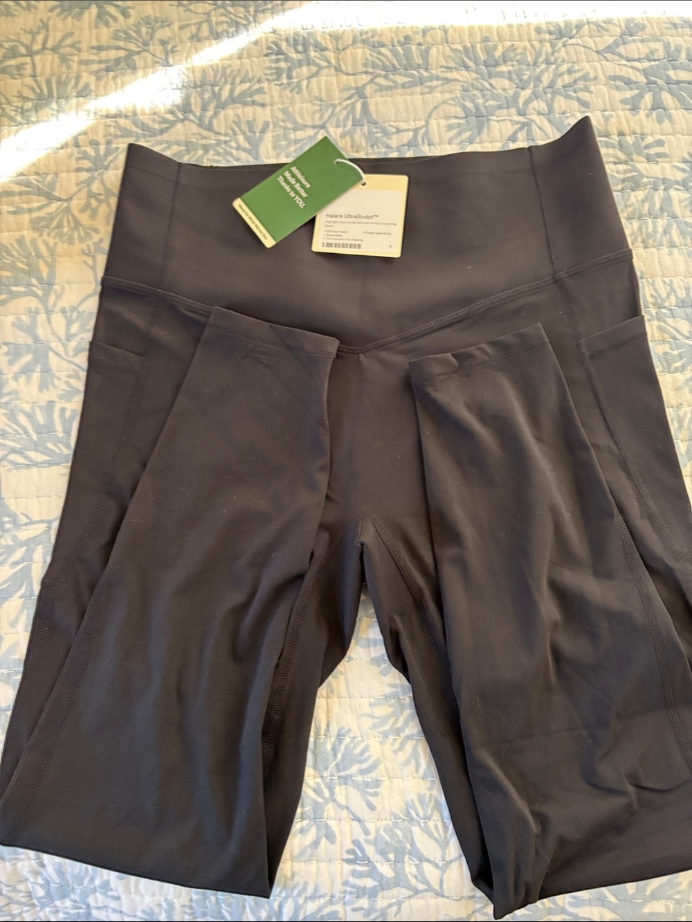 Halara High-Waist Black Active Leggings with Side Pockets Size large NWT